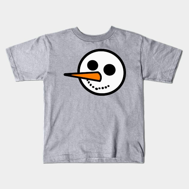 Smiling snowman Kids T-Shirt by Artemis Garments